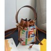 Fendi Mon Tresor Mini-bag In Canvas 8BS010 Coffee