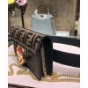 Fendi Multicolour leather belt bag 8BM005 Black