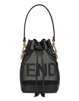 Fendi Leather And Mesh Mini-Bag 8BS010