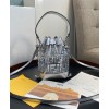 Fendi Mon Tresor Fendi Prints On PVC mini bag Silver