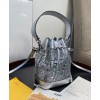 Fendi Mon Tresor Fendi Prints On PVC mini bag Silver