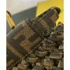 Fendi Peekaboo Iconic Mini Fabric Interlace Bag Coffee