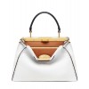 Fendi Peekaboo Iconic Medium Leather Bag White