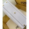 Fendi Peekaboo Iconic Medium Leather Bag White