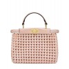 Fendi Peekaboo Iconic Mini Leather Interlace Bag 8BN244