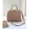 Fendi Peekaboo Iconic Mini Leather Interlace Bag 8BN244