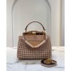 Fendi Peekaboo Iconic Mini Leather Interlace Bag 8BN244