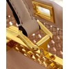 Fendi Peekaboo Iconic Mini Leather Interlace Bag 8BN244