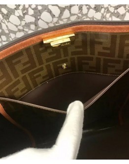 Fendi Peekaboo X-lite Suede Bag 8BN304 Orange