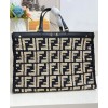 Fendi Peekaboo X-Tote FF Raffia Bag 8BH374 Black