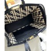 Fendi Peekaboo X-Tote FF Raffia Bag 8BH374 Black