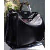 Fendi Peekaboo Fit Smooth black leather bag 7VA4069 Black