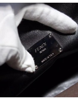 Fendi Peekaboo Fit Smooth black leather bag 7VA4069 Black
