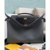 Fendi Peekaboo Iconic Essential Calf Leather Bag 7VA476 Black