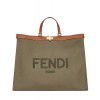 Fendi Peekaboo X-tote Canvas bag 8BH374 Khaki