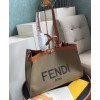 Fendi Peekaboo X-tote Canvas bag 8BH374 Khaki