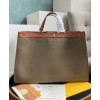 Fendi Peekaboo X-tote Canvas bag 8BH374 Khaki