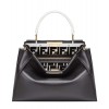 Fendi Peekaboo Regular Multicolour leather bag 8BN290 Black