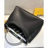Fendi Peekaboo Regular Multicolour leather bag 8BN290 Black
