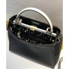 Fendi Peekaboo Regular Multicolour leather bag 8BN290 Black