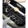 Fendi Peekaboo Regular Multicolour leather bag 8BN290 Black