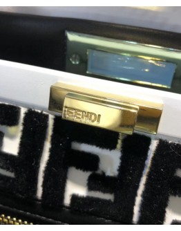 Fendi Peekaboo Regular Multicolour leather bag 8BN290 Black