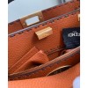 Fendi Peekaboo Iconic Essentially Leather Bag Dark Blue