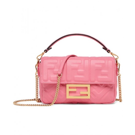 Fendi Mini Baguette Leather Bag 8BS017