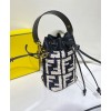 Fendi Mon Tresor Raffia Mini-Bag 8BS010 Black