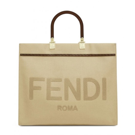 Fendi Sunshine Medium Tote 8BH386 Cream