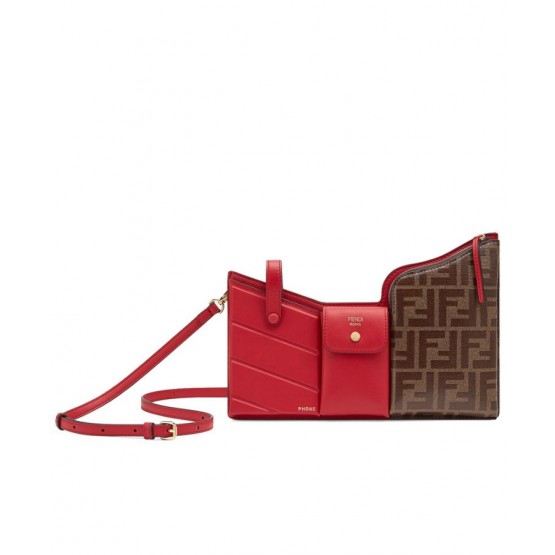 Fendi 3 Pockets Mini Bag Leather Messenger 8BS025