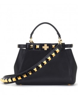 Fendi Mini Peekaboo Regular Gold Edition Black