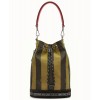 Fendi Mon Tresor Small Multicolor Canvas Bag 7VA450 Coffee