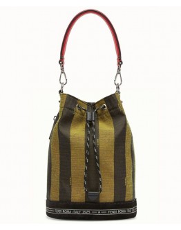 Fendi Mon Tresor Small Multicolor Canvas Bag 7VA450 Coffee