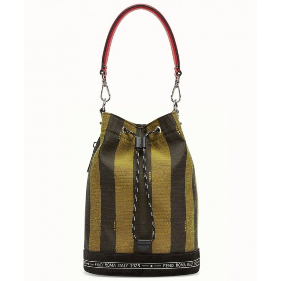Fendi Mon Tresor Small Multicolor Canvas Bag 7VA450 Coffee