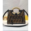 Fendi Runaway small Shopper 8BH353 Coffee