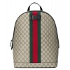 Gucci GG Supreme backpack with Web 443805 Coffee