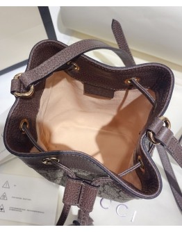 Gucci Ophidia Mini GG Bucket Bag 550620 Dark Coffee