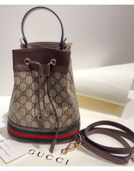 Gucci Ophidia Small GG Bucket Bag 550621 Dark Coffee