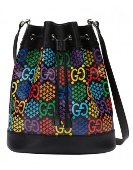 Gucci GG Psychedelic Bucket Bag 598149 Green