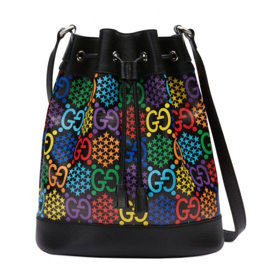 Gucci GG Psychedelic Bucket Bag 598149 Green