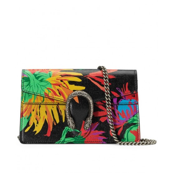 Gucci Ken Scott Print Dionysus Super Mini Bag 476432 Black