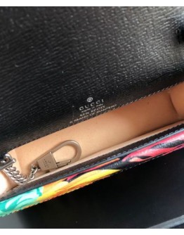 Gucci Ken Scott Print Dionysus Super Mini Bag 476432 Black