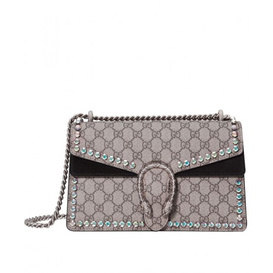 Gucci Dionysus GG Supreme shoulder bag with crystals 400249