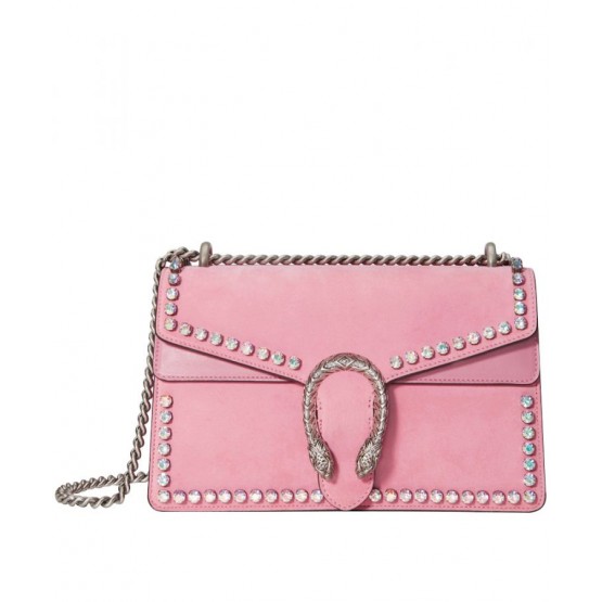Gucci Dionysus suede shoulder bag with crystals 400249