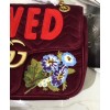 Gucci GG Marmont embroidered velvet bag 443496 Mauve