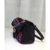 Gucci GG Marmont embroidered velvet mini bag 446744 Black