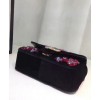 Gucci GG Marmont embroidered velvet mini bag 446744 Black