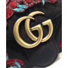 Gucci GG Marmont embroidered velvet mini bag 446744 Black