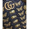 Gucci GG Marmont animal studs leather backpack 476671 Black